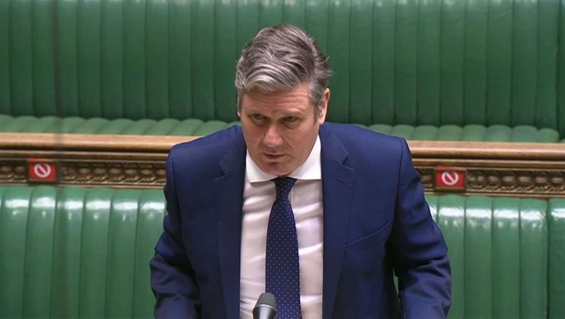 Sir Keir Starmer speaking after Boris Johnson’s speech (House of Commons/PA)