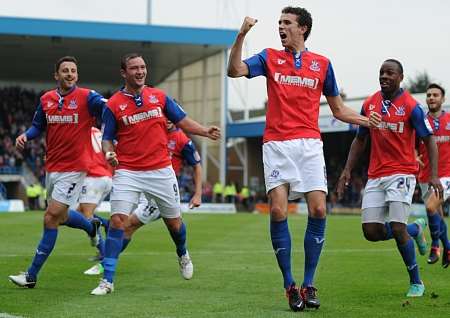 Tom Flanagan celebrates