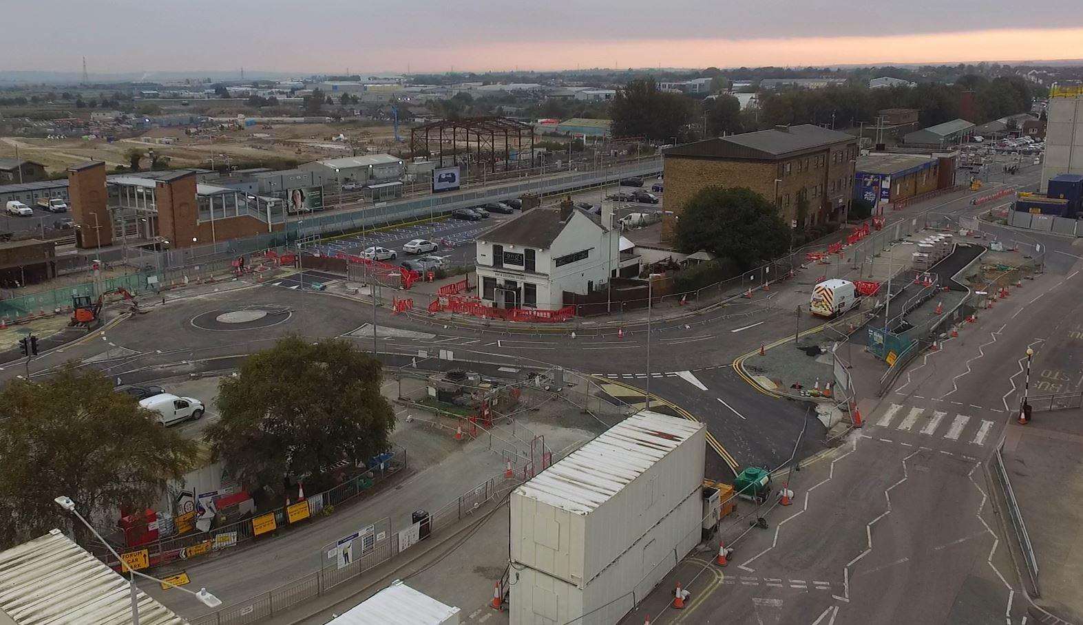 The newly-realigned St Michael's Road in Sittingbourne