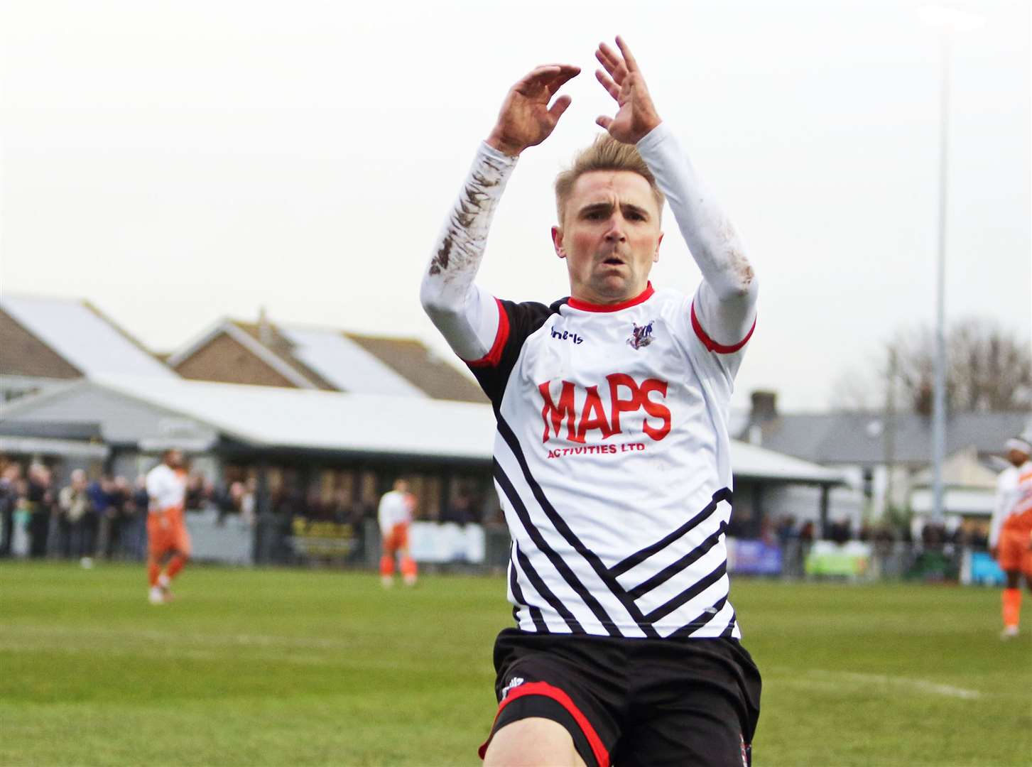 Deal's Tom Chapman netted twice in a 5-1 win over Snodland as the Hoops progressed to the semi-finals of the Kent Senior Trophy. Picture: Paul Willmott