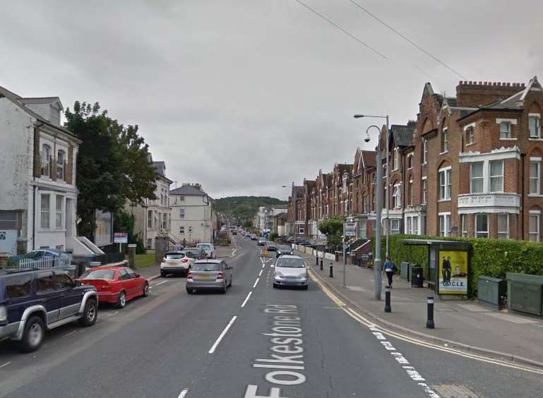 Folkestone Road where a vehicle was suspected of being involved