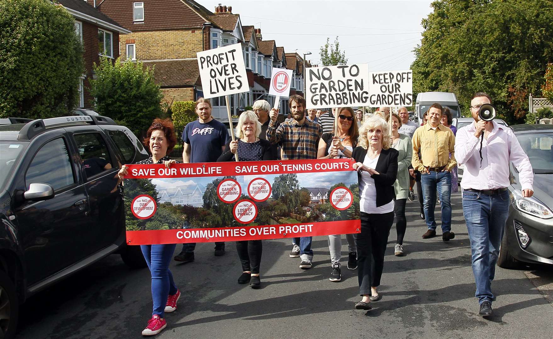 Protesters at Second Avenue marching against the plan in 2019. Picture: Sean Aidan