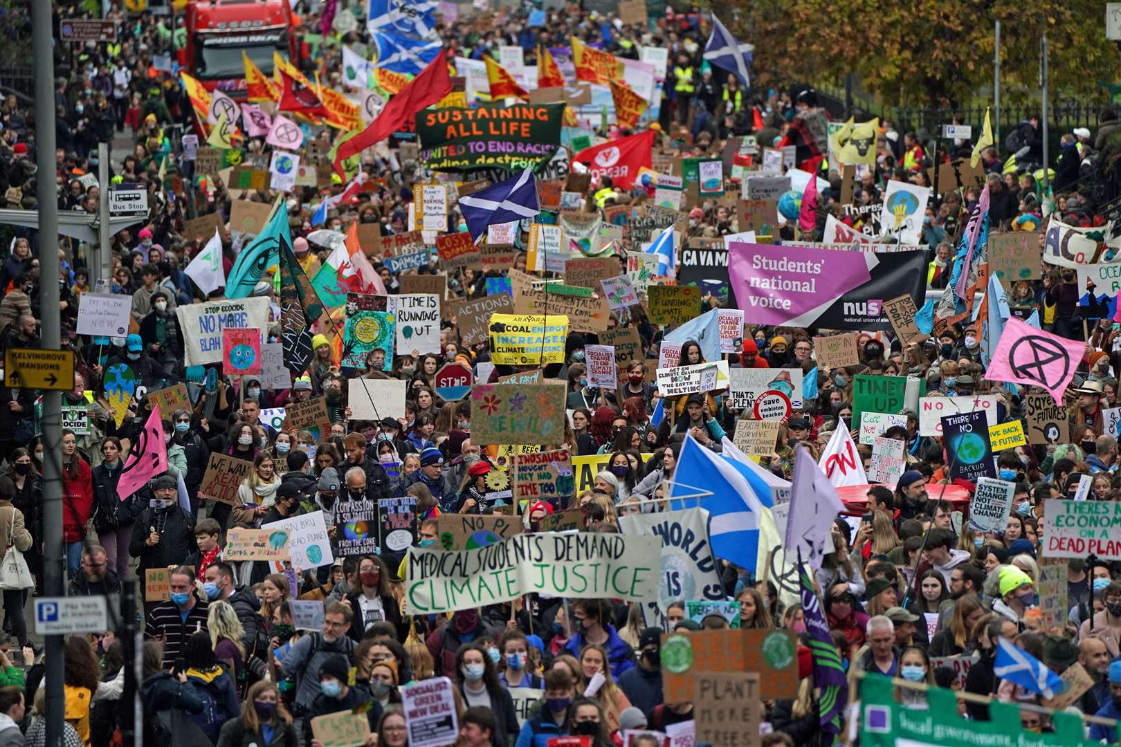 Thousands of people joined Friday’s march (Andrew Milligan/PA)