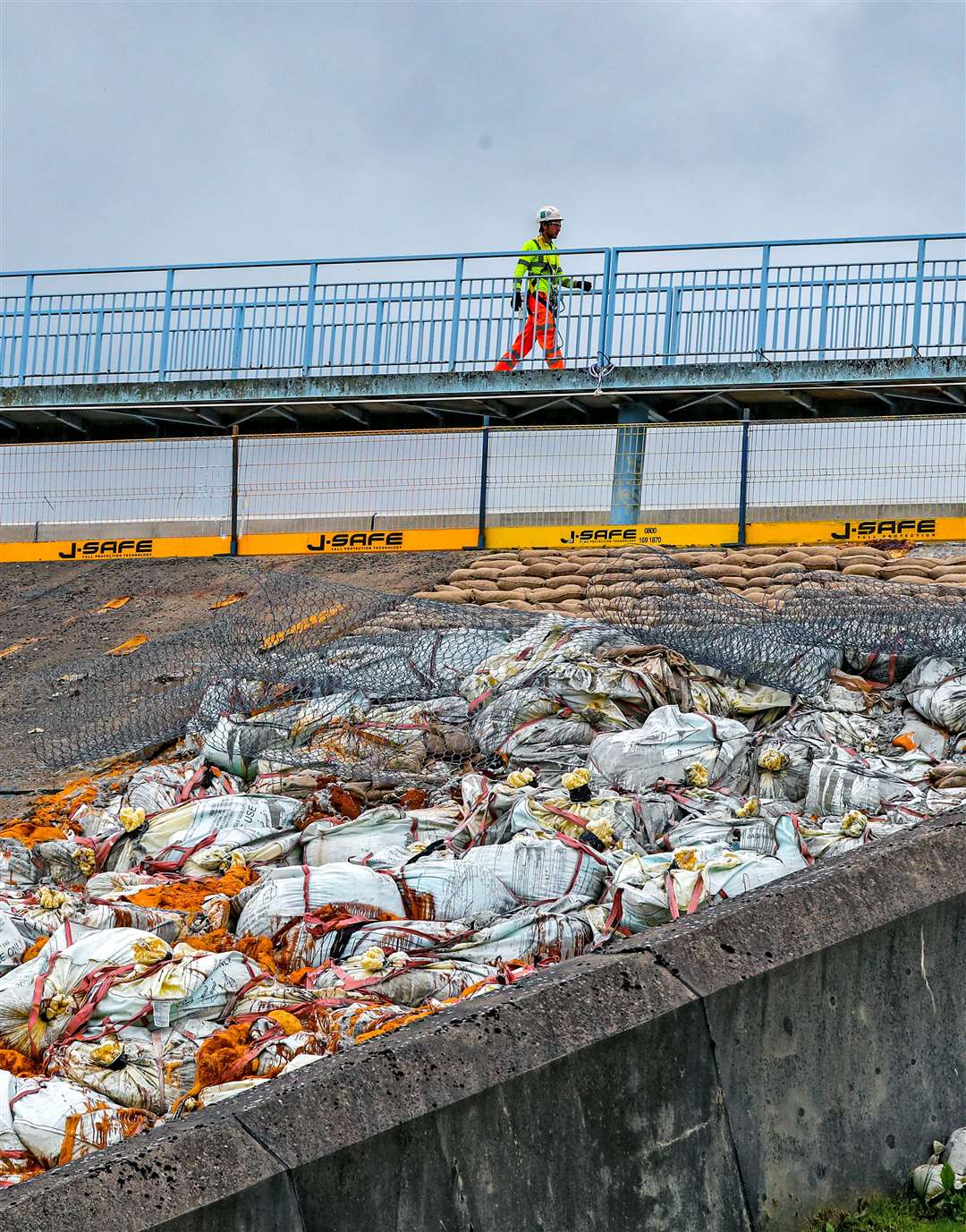 The reservoir remains drained to reduce pressure on the damaged structure (Peter Byrne/PA)