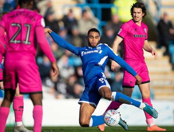 Mikael Mandron tests the visiting keeper in the first half Picture: Ady Kerry (25432938)