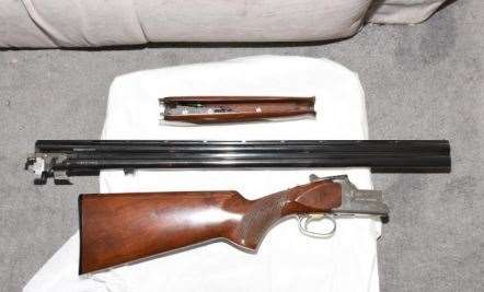 Multiple weapons were seized including a firearm from an address in Maidstone. Picture: Kent Police