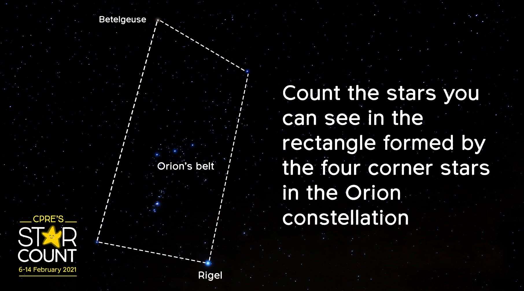 The area of the night sky that the citizen science survey focuses on (CPRE/PA)