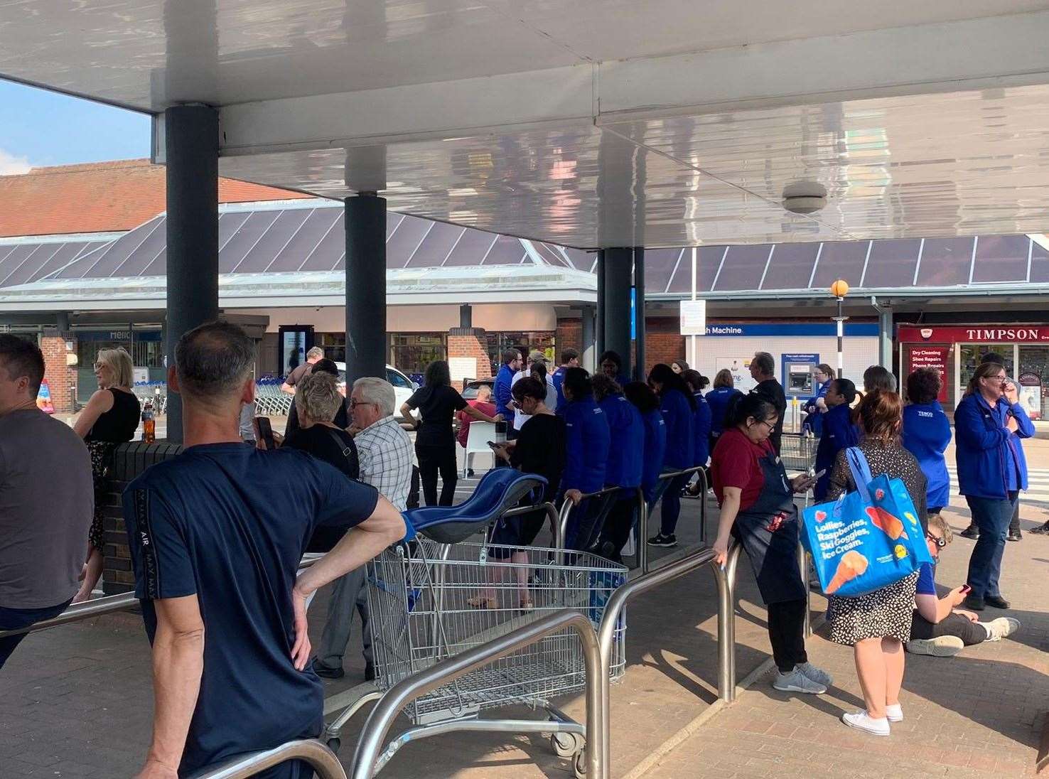 Shoppers and staff at Tesco Crooksfoot in Willesborough, Ashford have been evacuated.