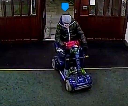 CCTV showed Robert Morrison arriving home from the pub on his scooter, just minutes before he was robbed in his flat (West Midlands Police/PA)