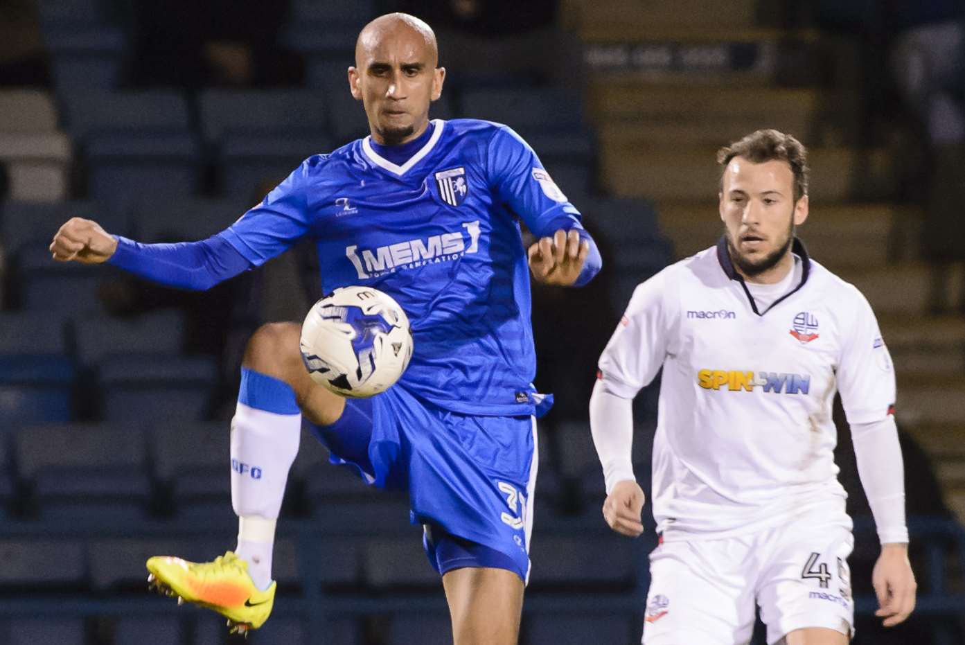 Zesh Rehman hits a long ball forward Picture: Andy Payton