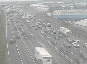 Traffic is building on the M25 due to a police incident. Picture: National Highways