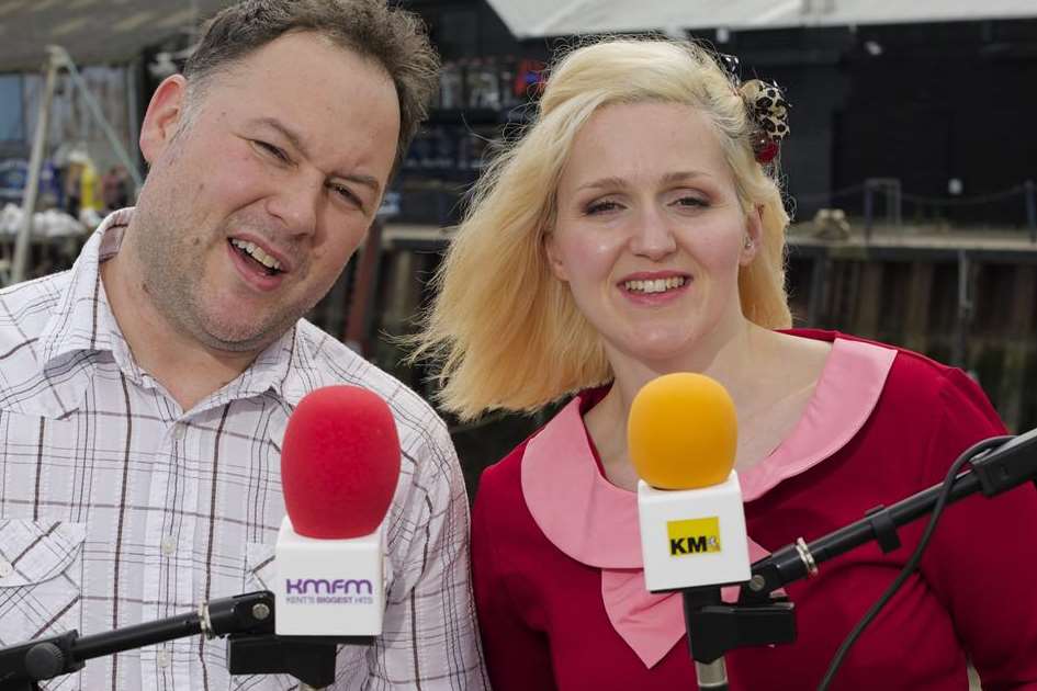 kmfm breakfast DJs Garry Wilson and Emma Adam