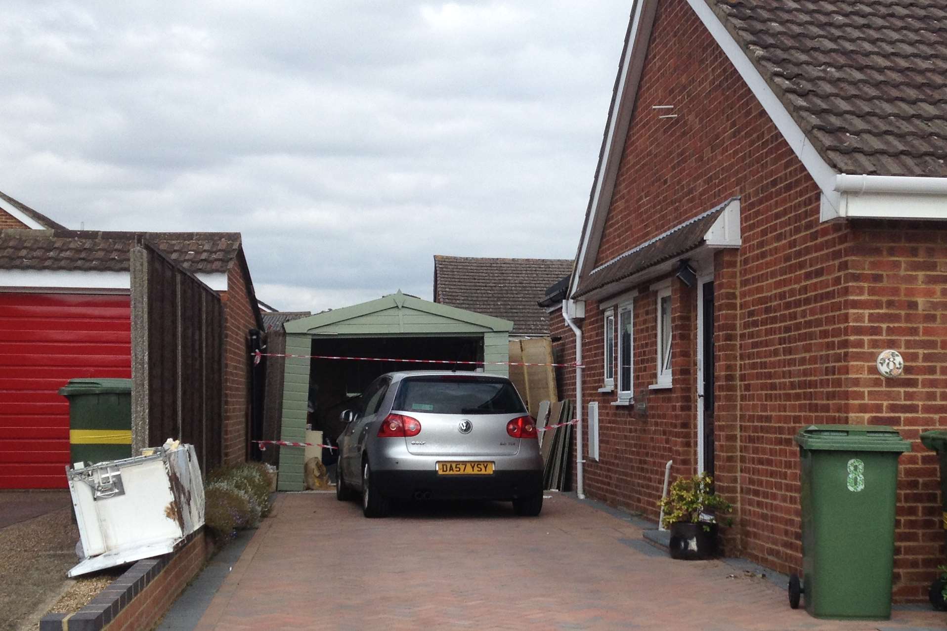 A car crashed into a garage in Allington