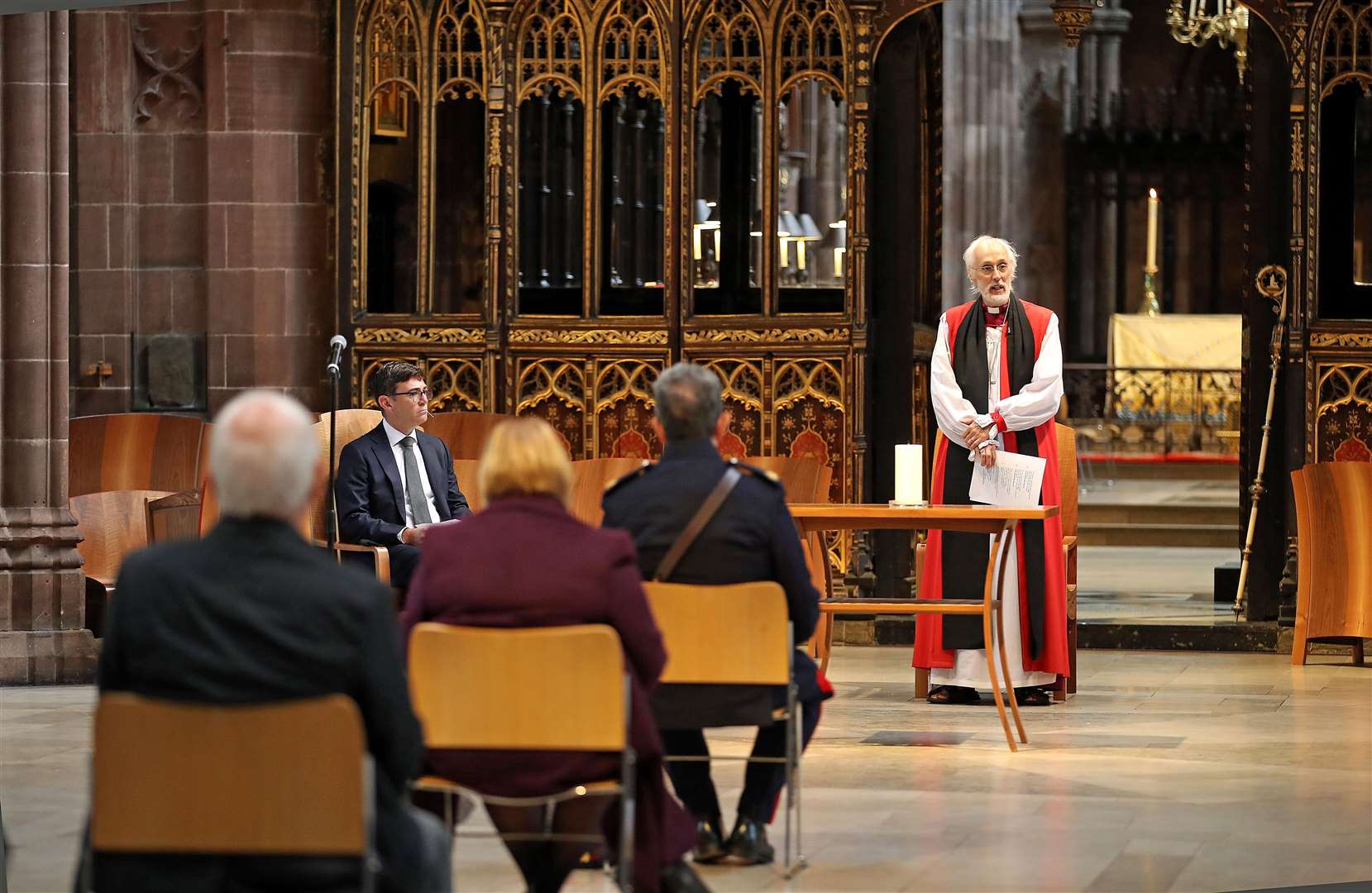 Dr David Walker, the Bishop of Manchester, said there was ‘something rotten in the culture and structures in policing that comprehensively and immediately needs to be addressed’ (Martin Rickett/PA)