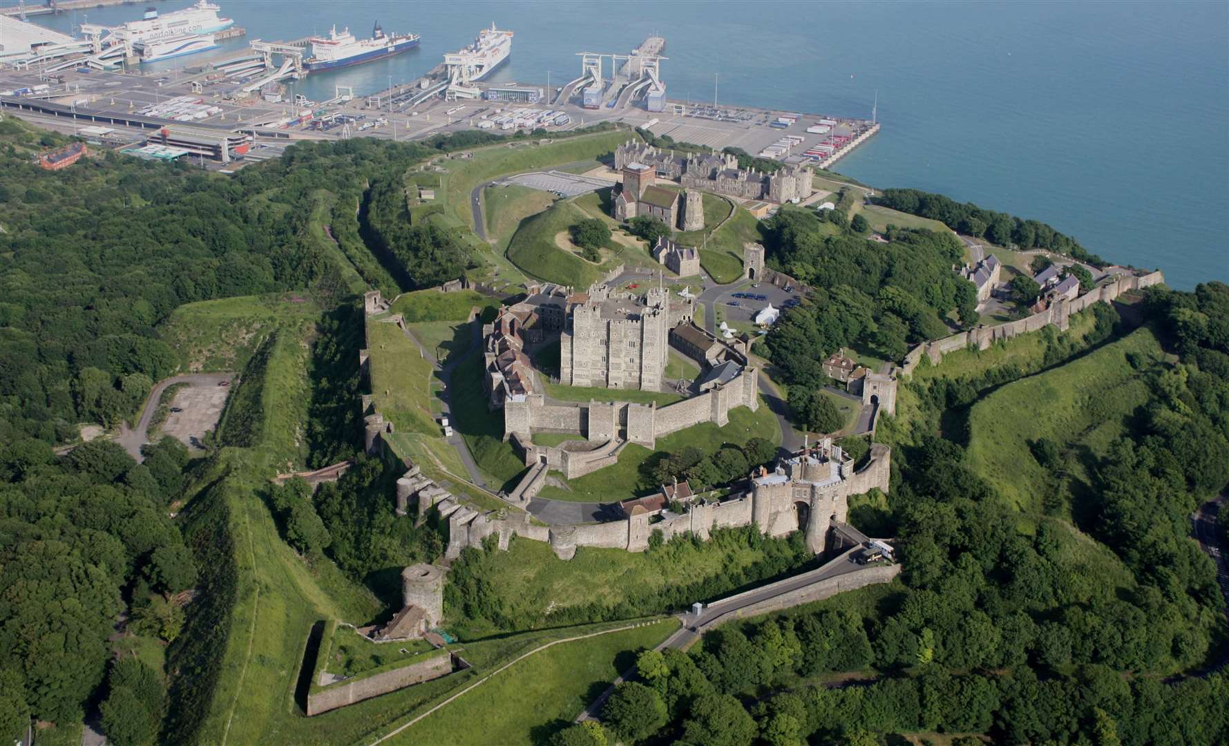 A beautiful picture of Dover Castle from the air. Picture: Geoff Hall