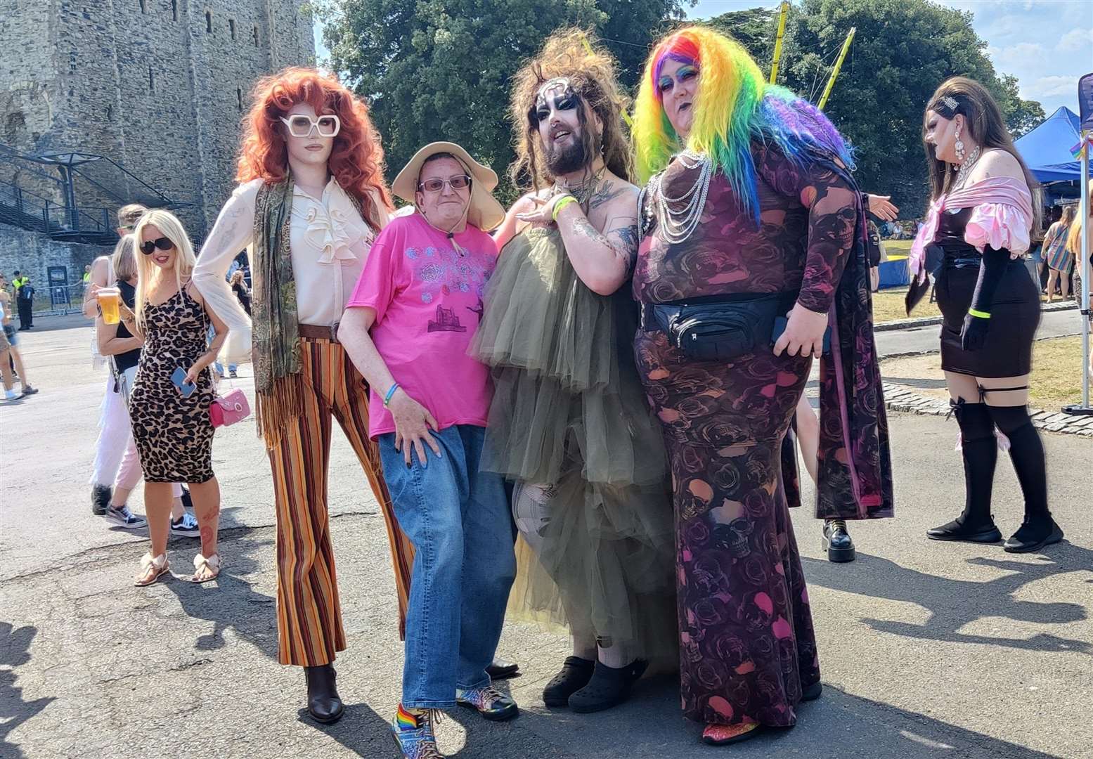 The parade finished at the grounds of Rochester Castle. Picture: Steve Morton