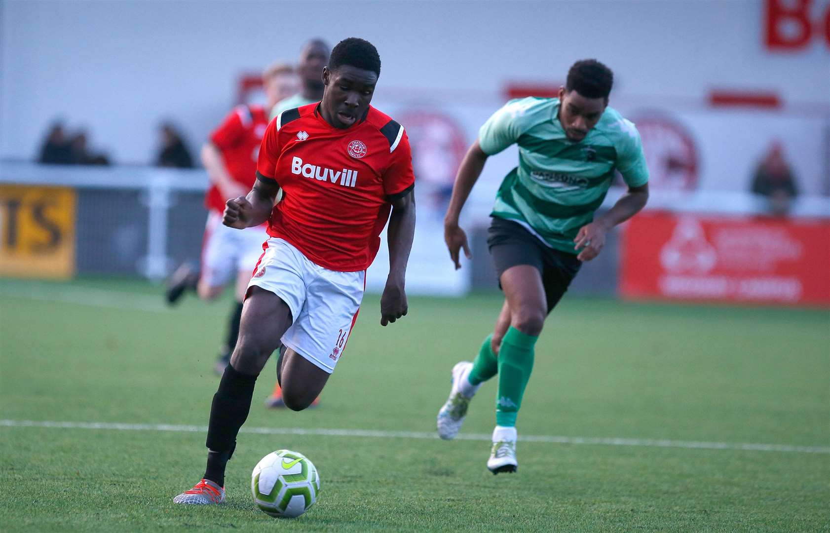 Ike Orji in action for Chatham Town Picture: Andy Jones