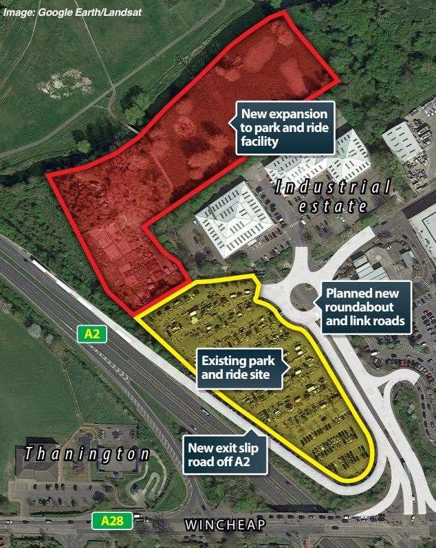 How the park and ride plan and new slip road would have worked