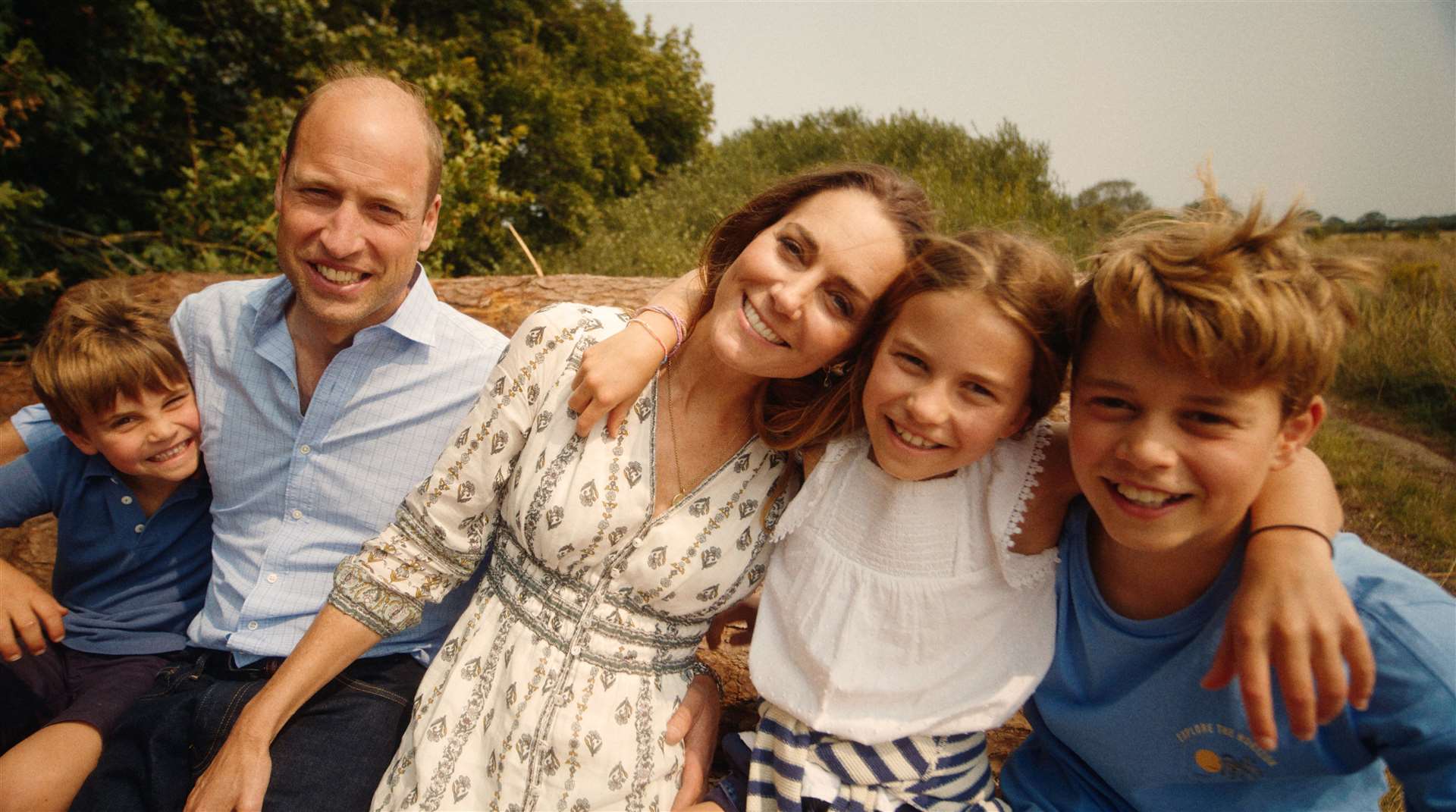 The Wales family embracing one another in the footage released by Kate (Will Warr/Kensington Palace/PA)