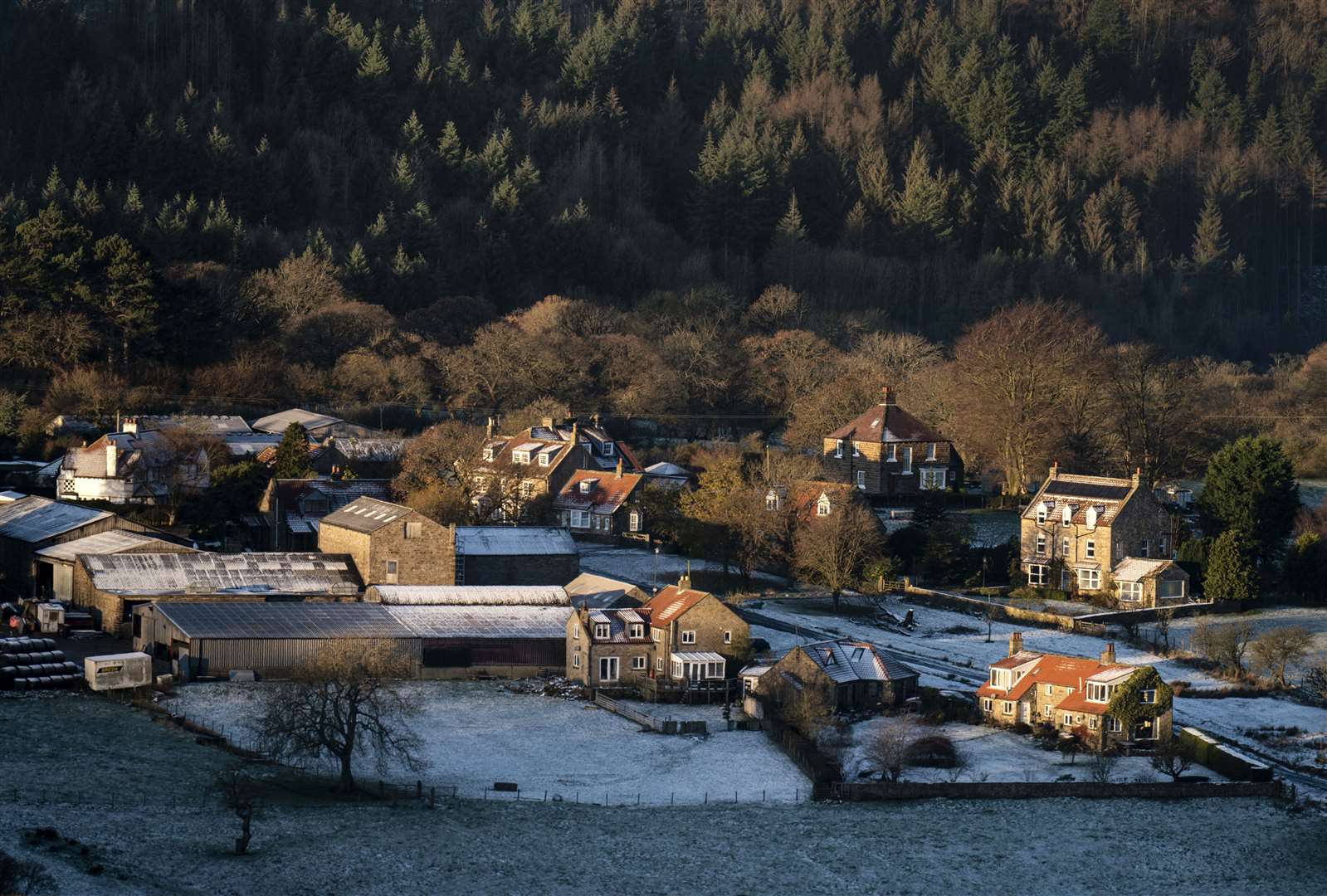 Frost covers Goathland in the North York Moors National Park (Danny Lawson/PA)