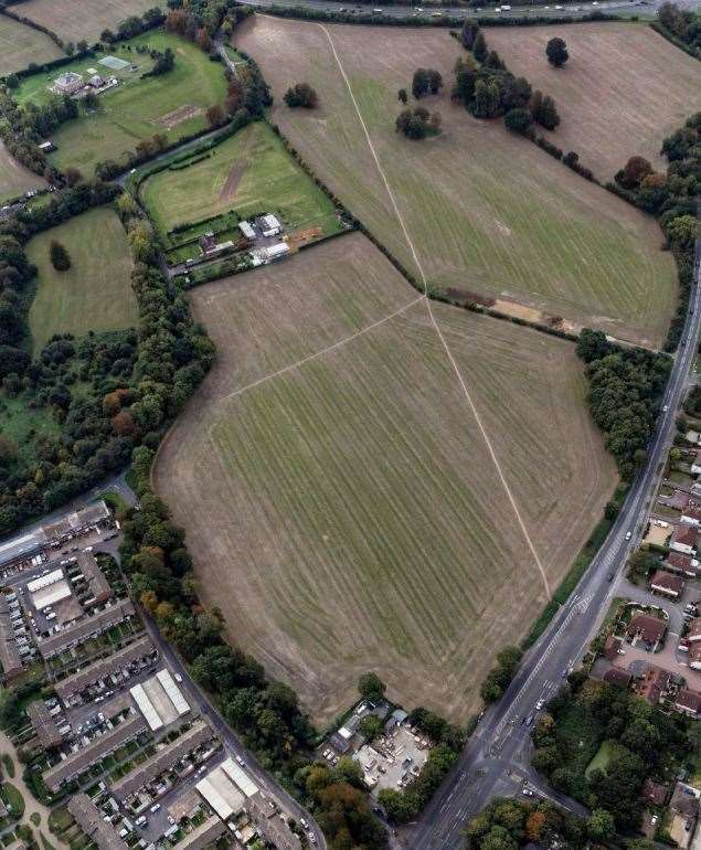 The area that Wates is seeking to build on, with London Road on the right Picture: Wates Developments