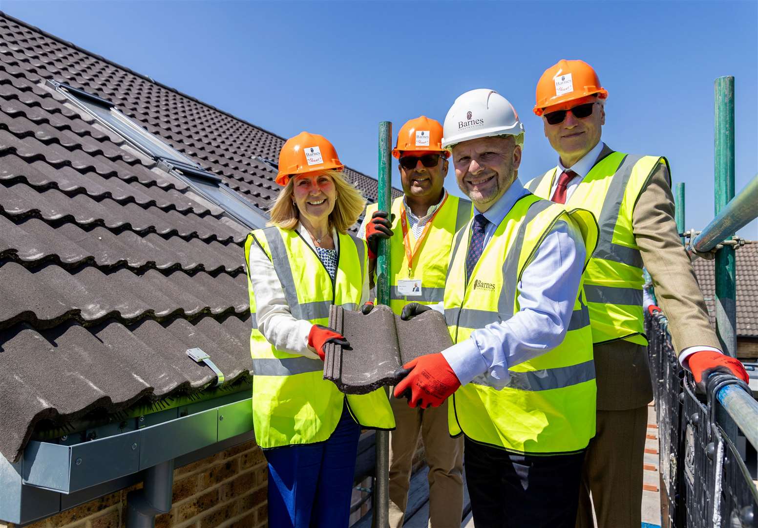 The last roof tile was placed. Picture: Will French