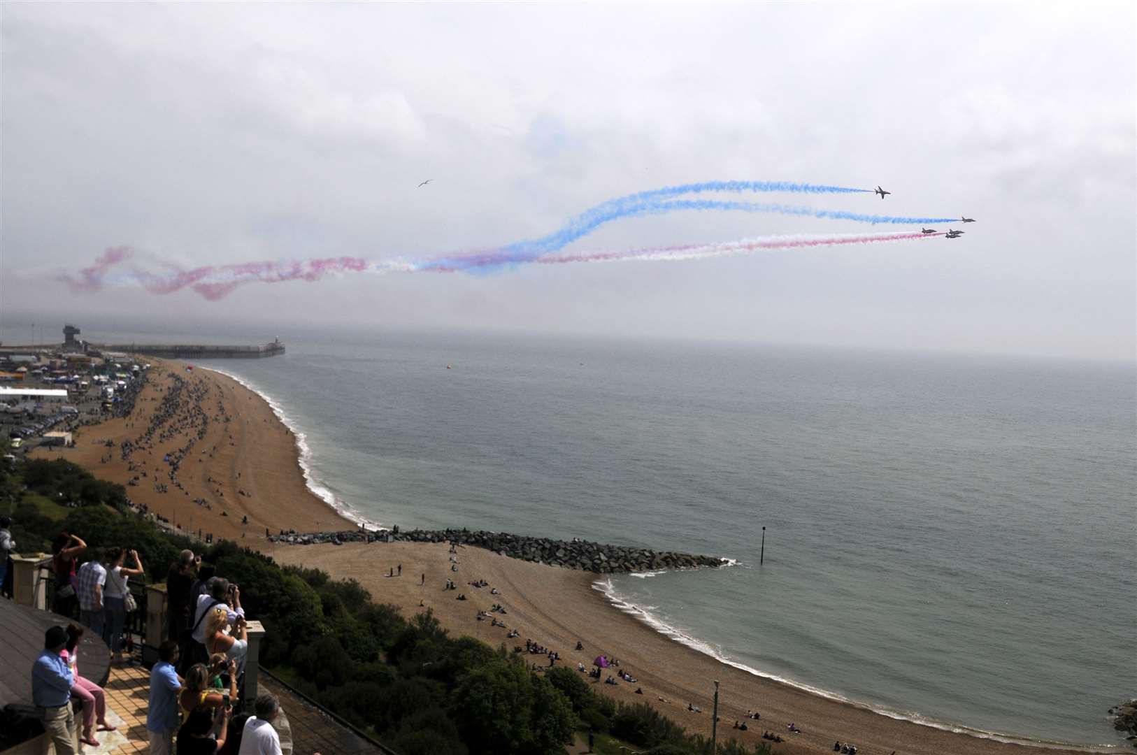 Red Arrows open the show in 2014. Picture: Gary Browne