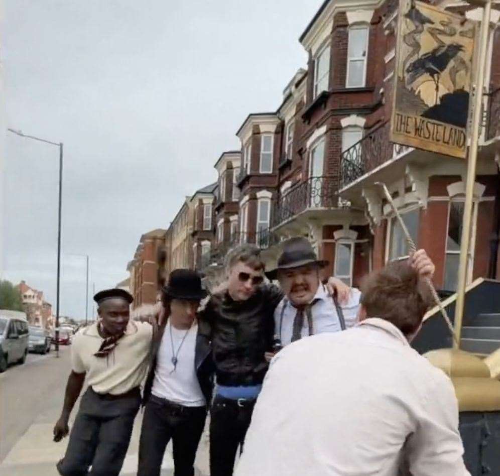 The Libertines band members are seen walking through the streets of Margate in the video. Picture: The Libertines/X