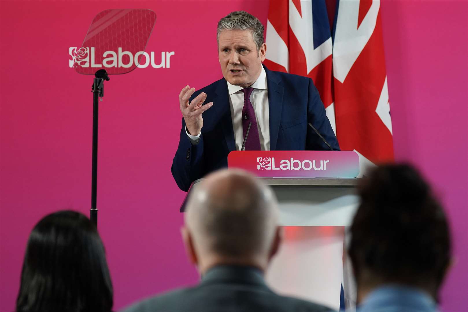 Labour leader Sir Keir Starmer delivers his keynote speech in Birmingham (Jacob King/PA)