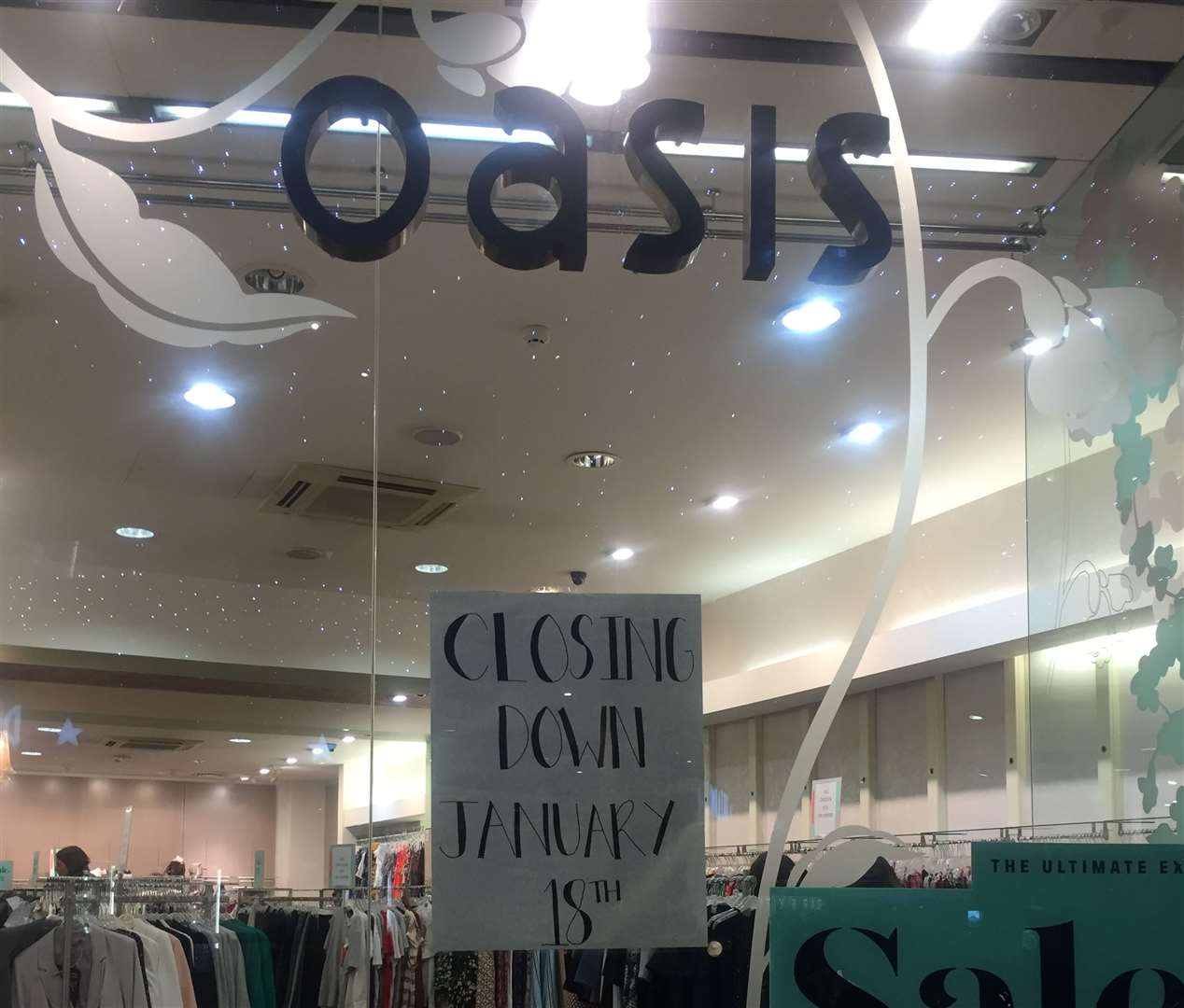 Oasis in Fremlin Walk due to close