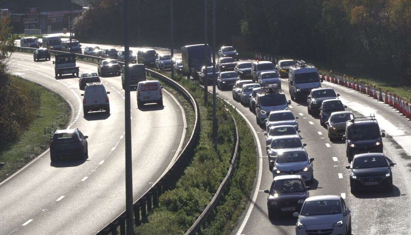 Traffic at Blue Bell Hill