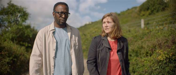 The Fight was filmed in and around Folkestone. Pictured: Jessica Hynes and Shaun Parkes