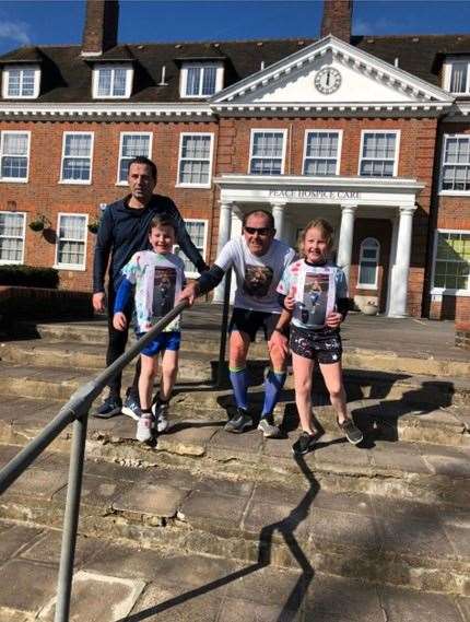 James Power (middle) with his nephew Dan, then seven, and his niece Siobheal, then nine (James Power/PA)