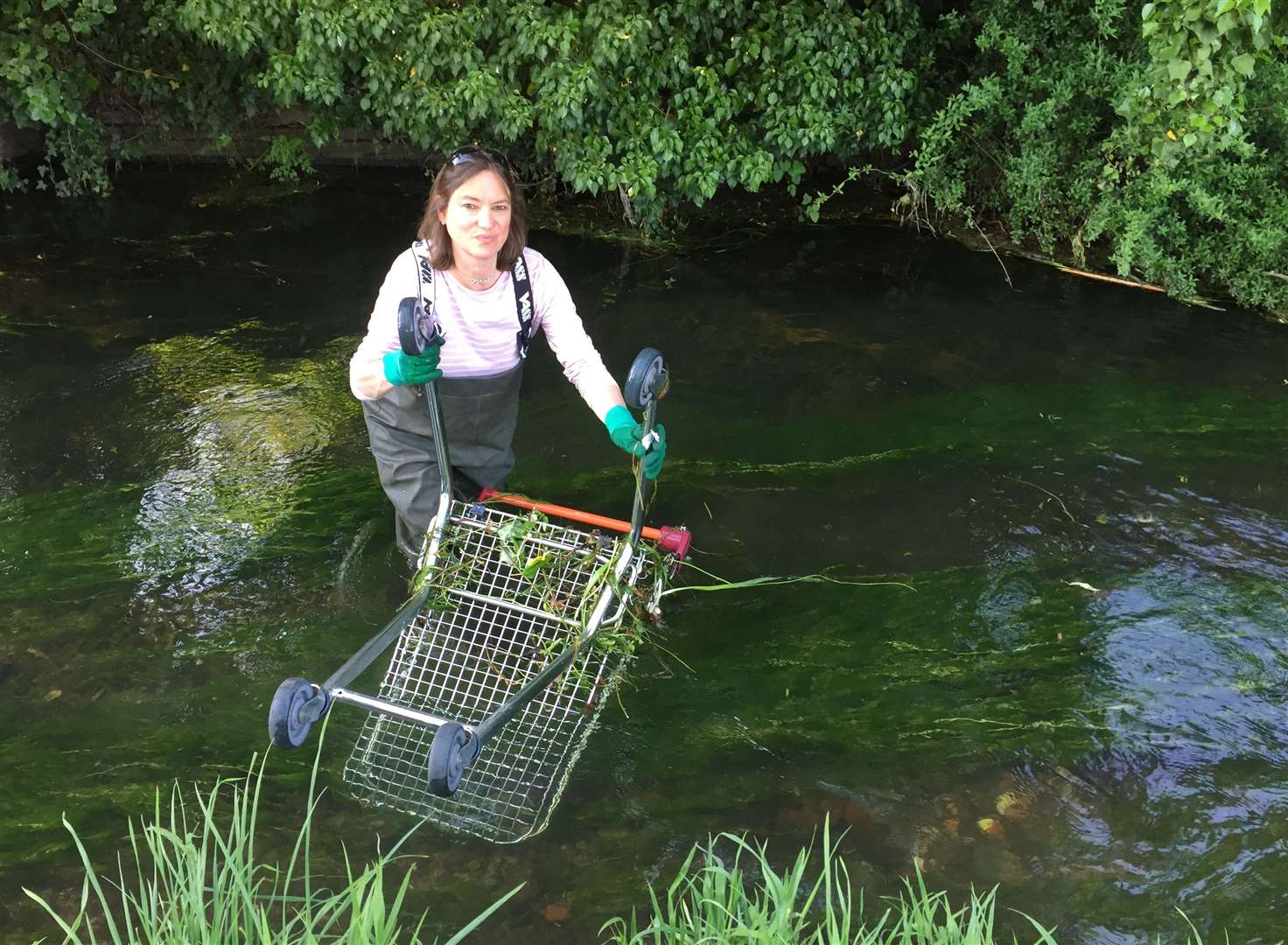 Local river warden Sian Pettman (pictured) describes rogue trolleys as a "plague" on the city