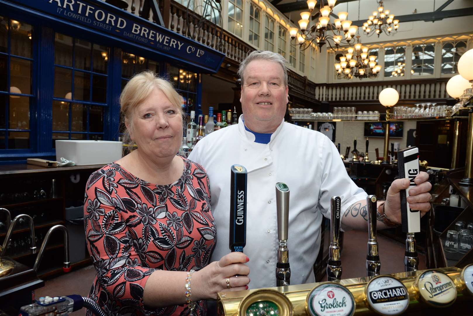 Sue and Andy Purkis are hoping to entice more customers through the scheme to the Royal Victoria and Bull Hotel in Dartford High Street Picture: Chris Davey