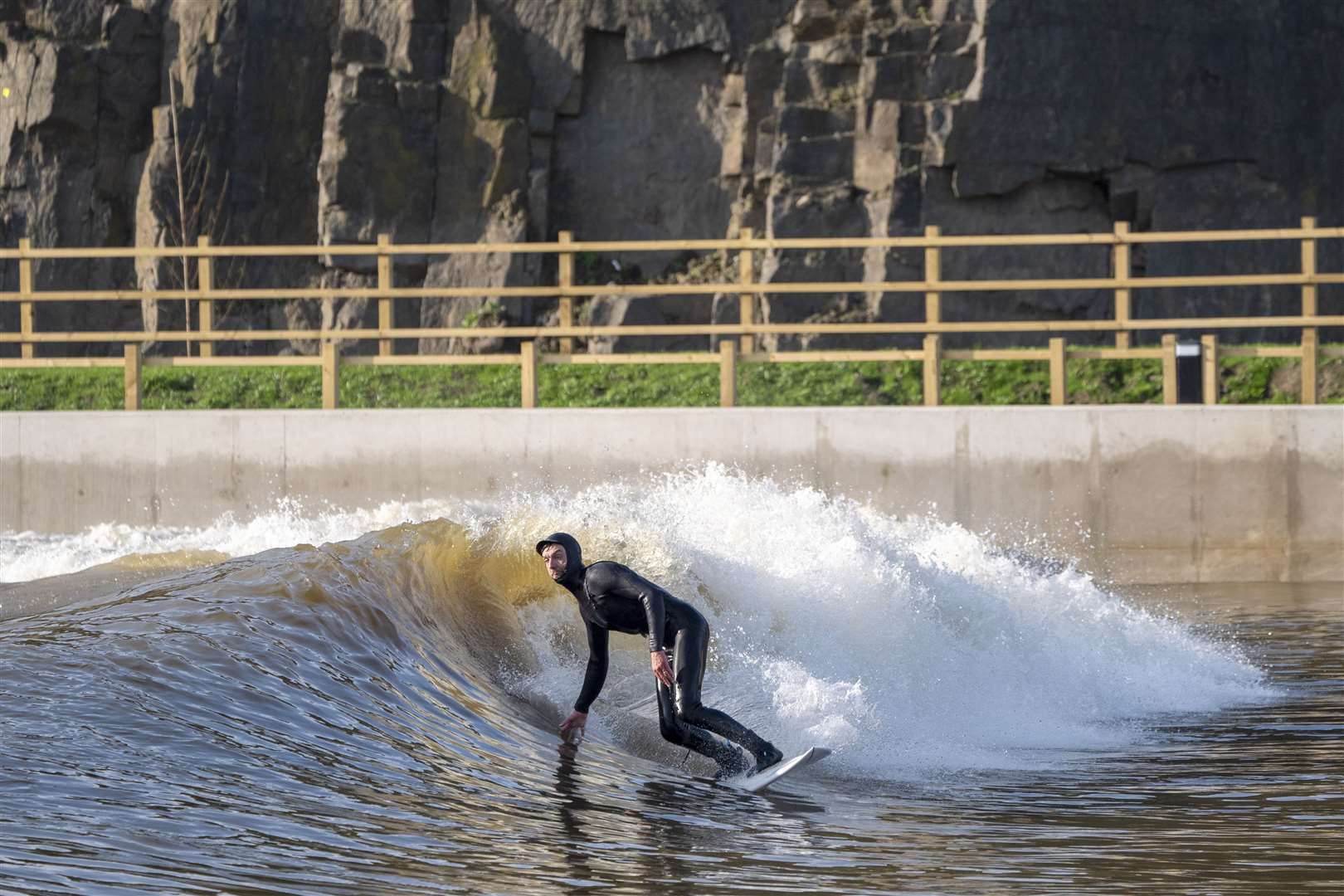 Surfers can try waves of different sizes (Jane Barlow/PA)