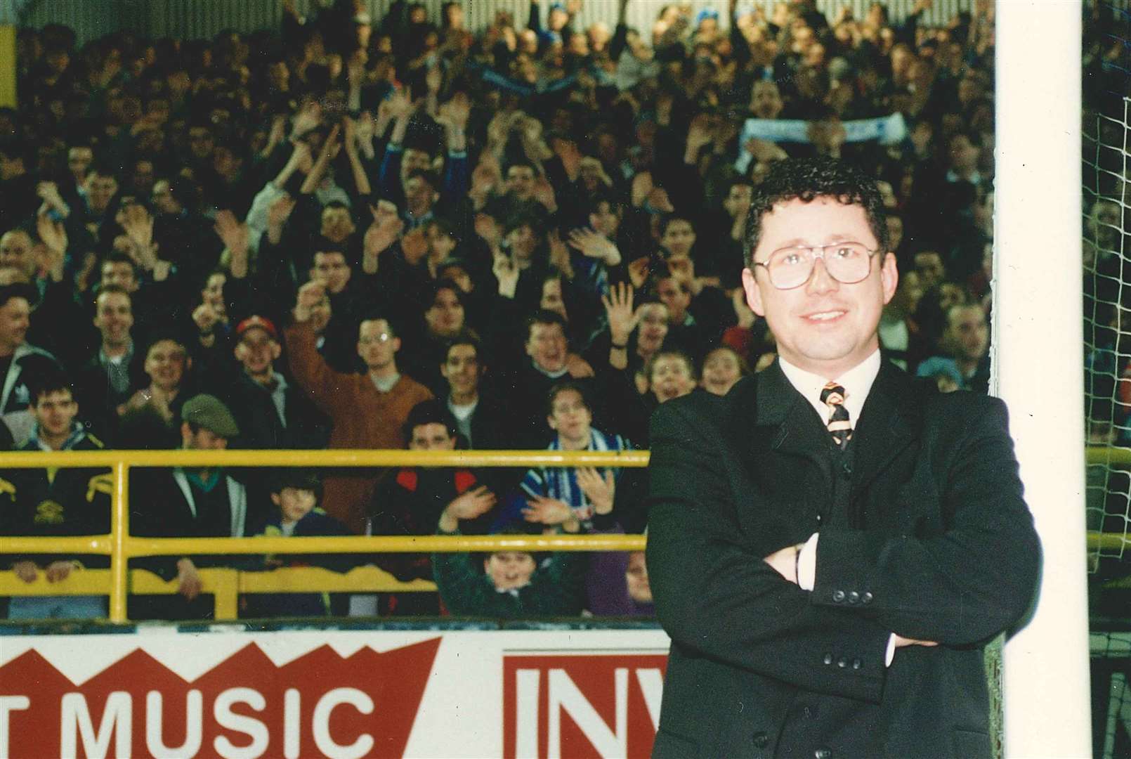 Paul Scally in 1996 - when it was safe to be close to the fans who then adored him