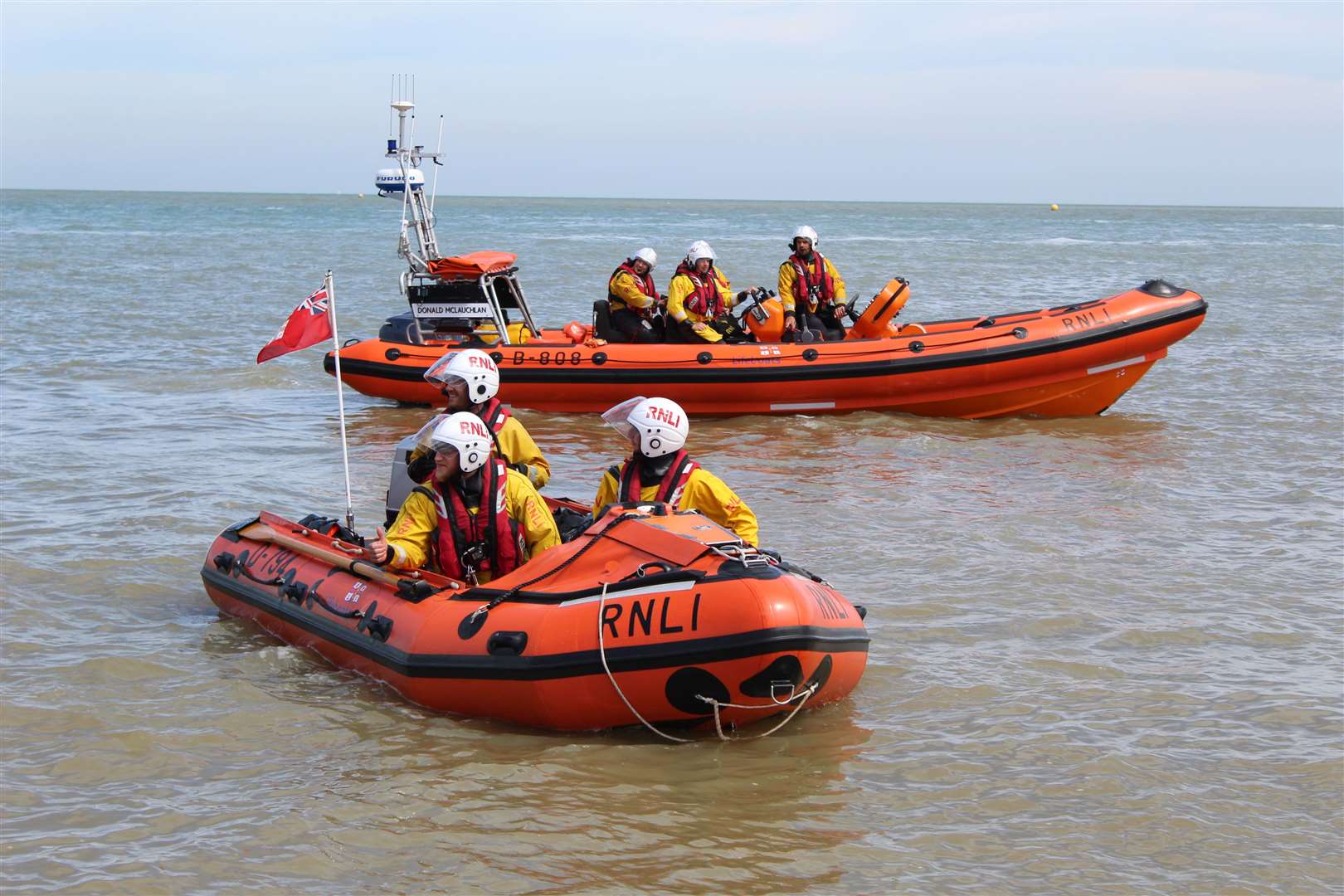 Walmer's B Class Atlantic 85 lifeboat the Donald Mclauchlan and te D Class inshore Duggie Rodbard II. Library picture Walmer RNLI Chris Winslade