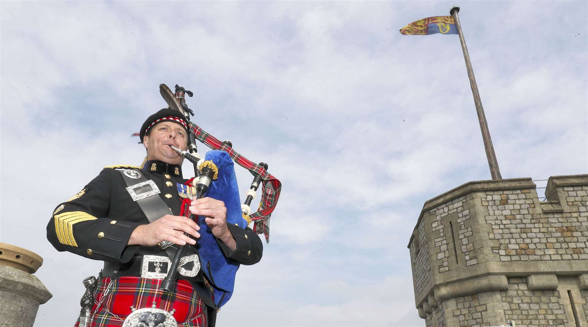 The Queen’s Piper, Pipe Major Richard Grisdale, was among those who played to mark the 80th anniversary of the battle last year (Steve Parsons/PA)