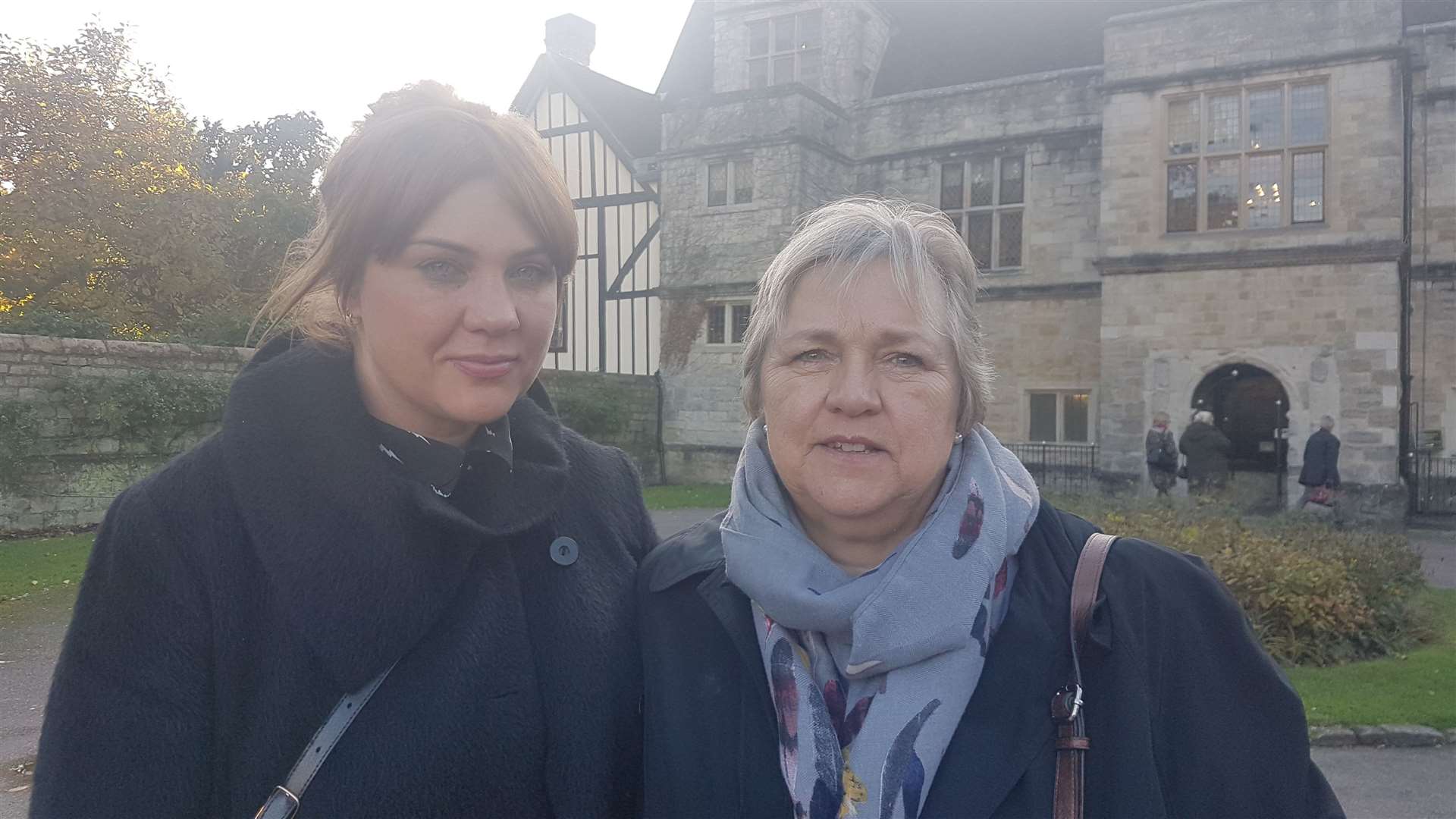 Rosie Moss and her mother Pam Meade following the conclusion of the inquest in Maidstone