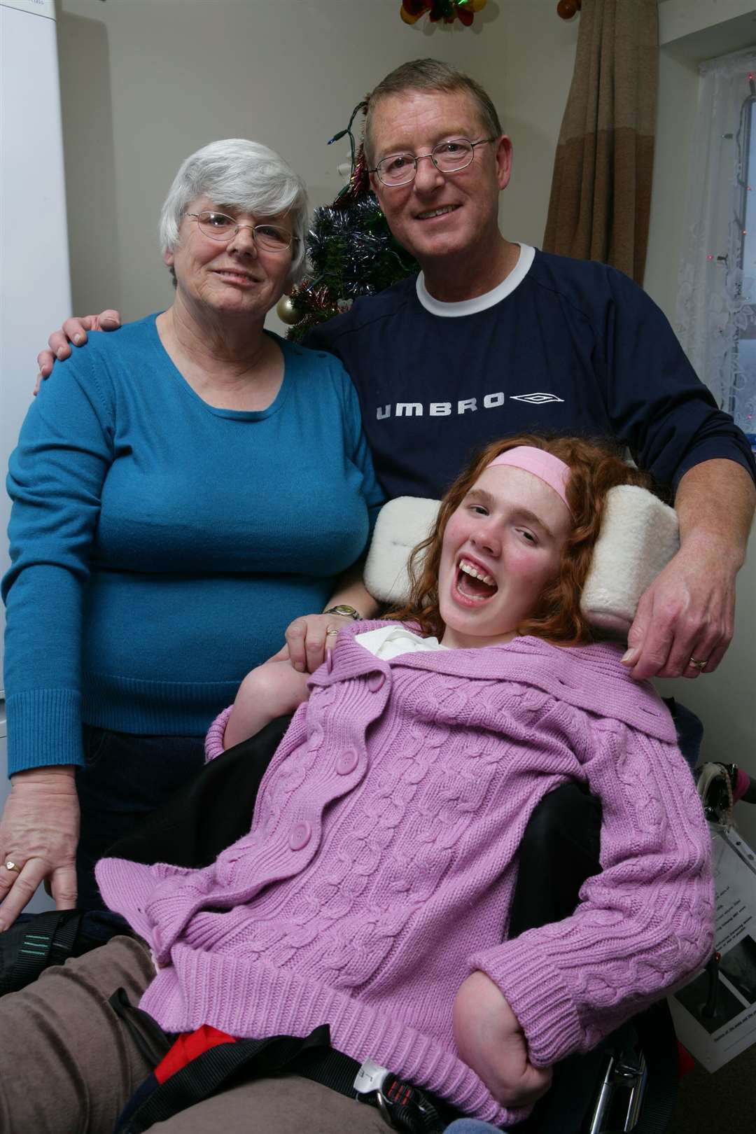 Rose with her grandparents Margaret and Steve in 2010