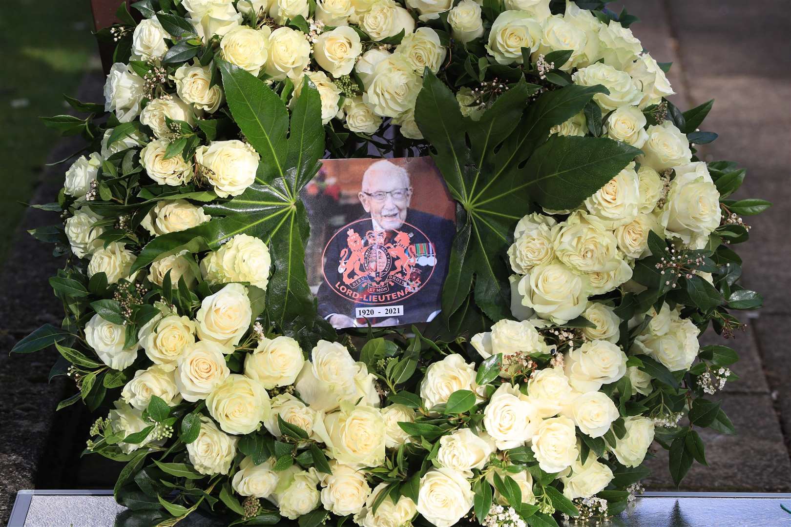 A floral tribute to Sir Tom (Danny Lawson/PA)