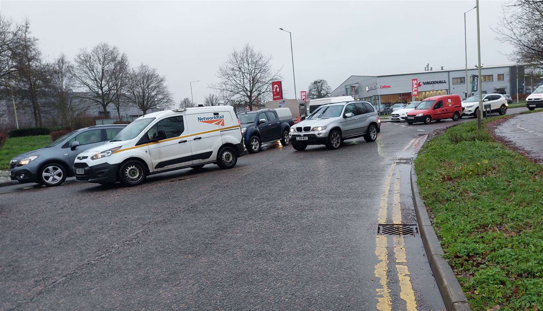 Drivers have faced huge delays on Orbital Park this week; temporary traffic lights in nearby Newtown Road have not helped the situation