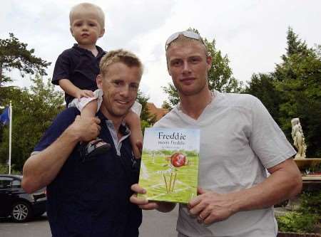 Freddie Flintoff with David and Freddie Fulton. Picture: GERRY WHITTAKER