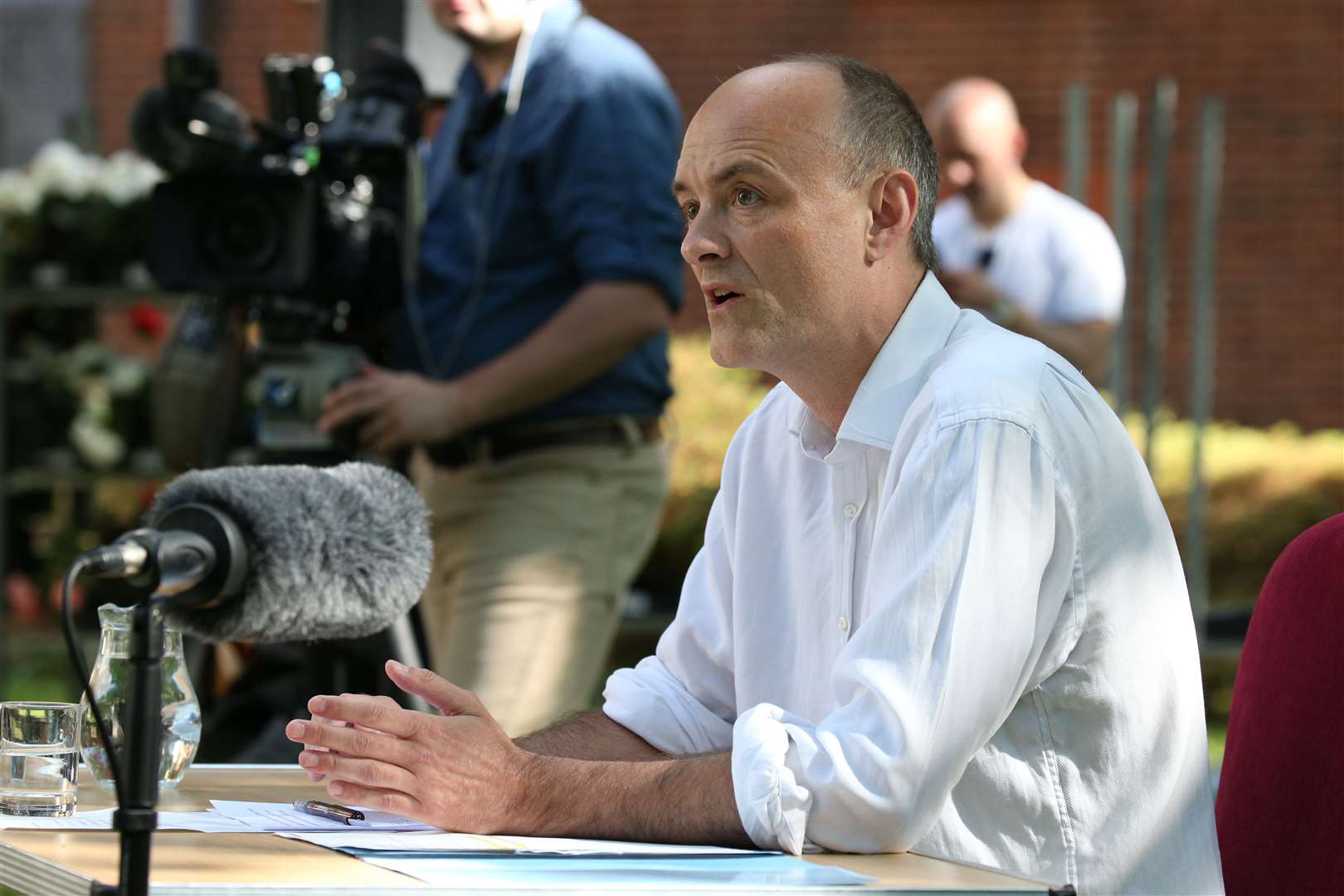 Dominic Cummings during the briefing (Jonathan Brady/PA)