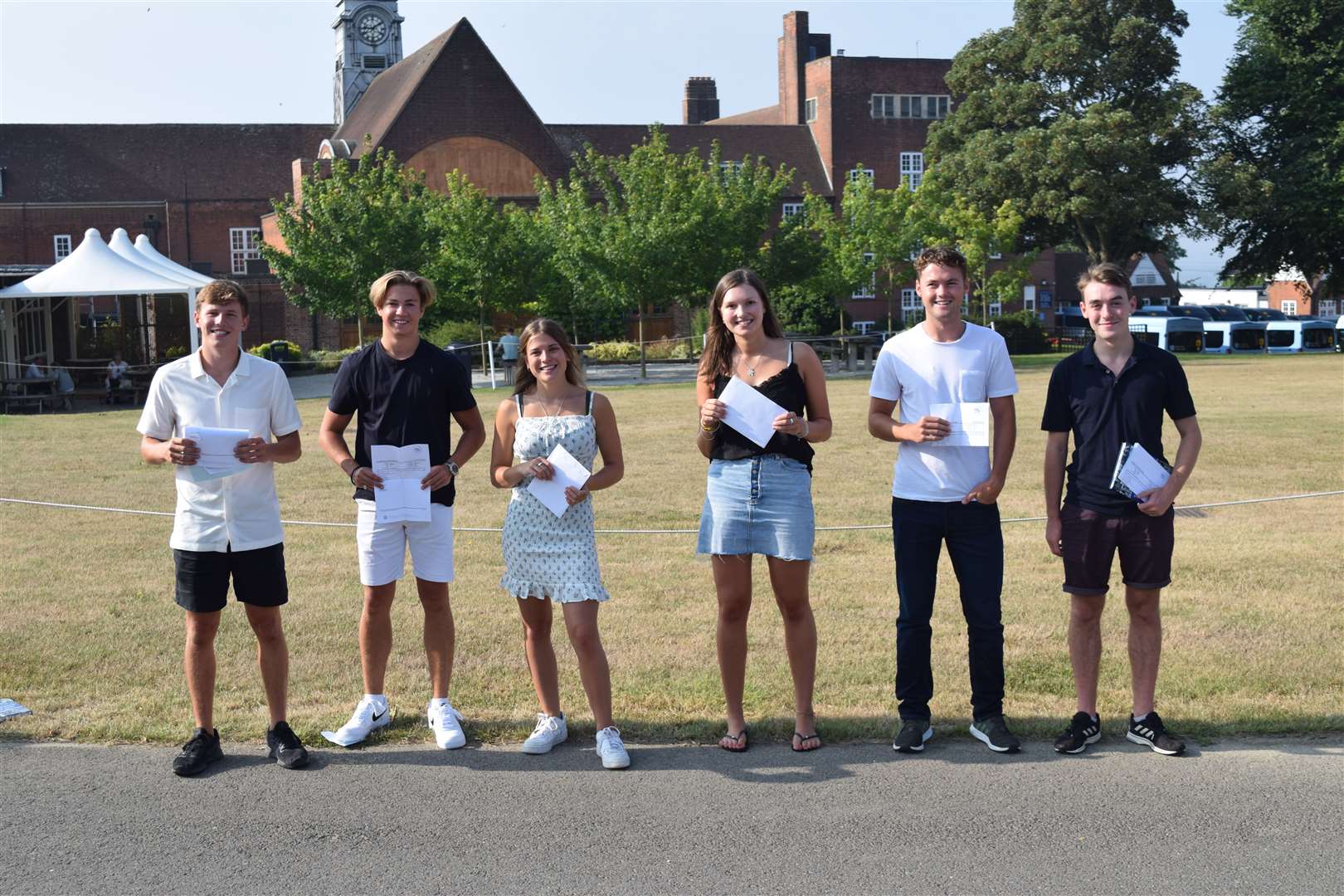 Sutton Valence students, from left: Finn Swaine, Ollie Laird, Paige Davidson, Lara Savage, Noah Swaine, Tom Gray