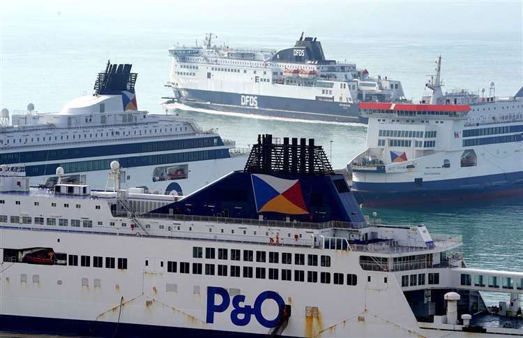 P&O's ferries at Dover (Gareth Fuller/PA)