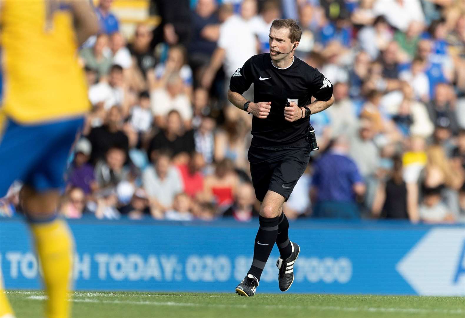 Referee Jacob Miles was centre of attention on Saturday Picture: @Julian_KPI