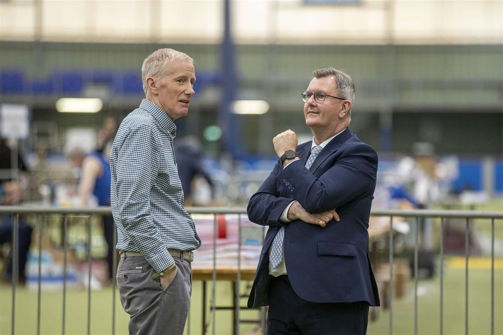 DUP MP Gregory Campbell (left) with party leader Sir Jeffrey Donaldson (PA)