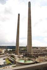 The Lafarge chimneys at Northfleet